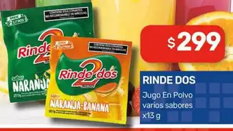 Nini Mayorista Rinde dos jugo en polvo varios sabores oferta