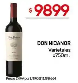 Nini Mayorista Don Nicanor varietales oferta