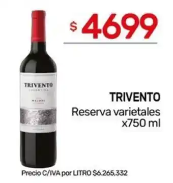 Nini Mayorista Trivento reserva varietales oferta