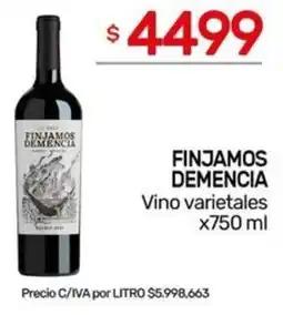 Nini Mayorista Finjamos demencia vino varietales oferta