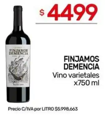 Nini Mayorista Finjamos demencia vino varietales oferta