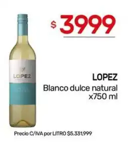 Nini Mayorista Lopez blanco dulce natural oferta