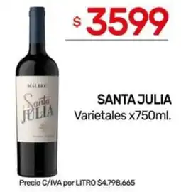 Nini Mayorista Santa julia varietales oferta