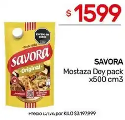 Nini Mayorista Savora mostaza doy pack oferta