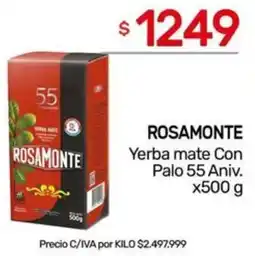 Nini Mayorista Rosamonte yerba mate con palo 55 aniv. oferta