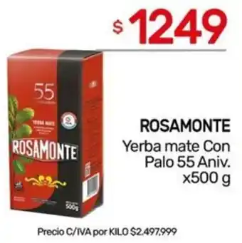 Nini Mayorista Rosamonte yerba mate con palo 55 aniv. oferta