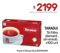 Nini Mayorista Taragui Té filtro diamant. sin ensob. oferta