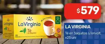 Nini Mayorista La virginia Té en saquitos s/envolt. oferta