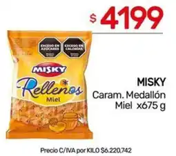 Nini Mayorista Misky rellenos caram. medallón miel oferta