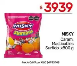 Nini Mayorista Misky caram. masticables surtido oferta