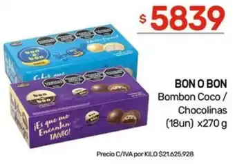 Nini Mayorista Bon o bon bombon coco/ chocolinas oferta