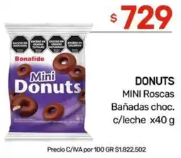 Nini Mayorista Donuts mini roscas bañadas choc. c/leche oferta
