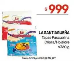 Nini Mayorista La santiagueña tapas pascualina criolla/hojaldre oferta