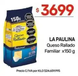 Nini Mayorista La paulina queso rallado familiar oferta