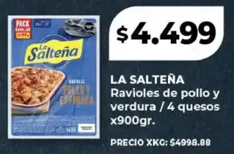 Supermayorista Vital La salteña ravioles de pollo y verdura oferta