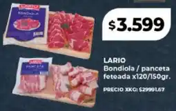 Supermayorista Vital LARIO Bondiola / panceta feteada oferta