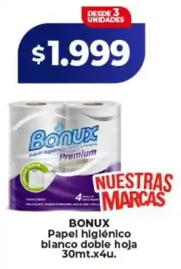 Supermayorista Vital Bonux papel higiénico blanco doble hoja oferta