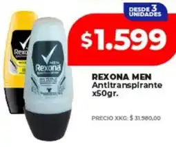Supermayorista Vital Rexona men antitranspirante oferta