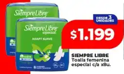 Supermayorista Vital Siempre libre toalla femenina especial oferta