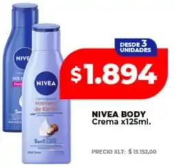 Supermayorista Vital NIVEA body crema x125ml. oferta