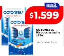 Supermayorista Vital Johnson-Johnson cotonetes hisopos estuche oferta