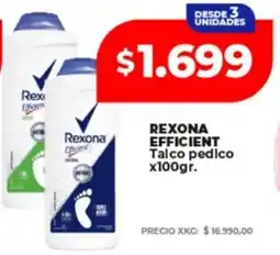 Supermayorista Vital Rexona efficient talco pedico oferta