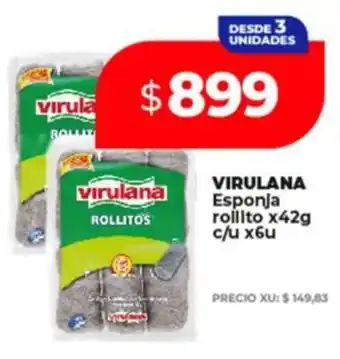 Supermayorista Vital Virulana esponja rollito oferta