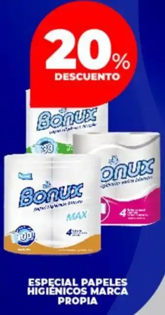 Supermayorista Vital Bonux especial papeles higienicos marca propia oferta