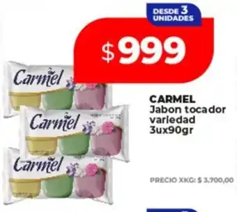 Supermayorista Vital Carmel jabon tocador variedad oferta