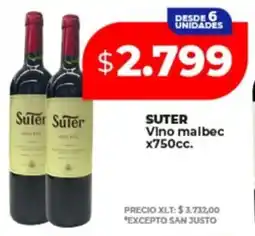 Supermayorista Vital Suter vino malbec oferta