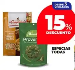 Supermayorista Vital Especias todas oferta