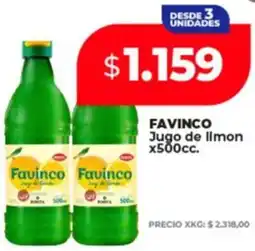 Supermayorista Vital Favinco jugo de limon oferta