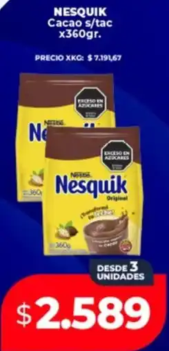 Supermayorista Vital Nesquik cacao s/tac oferta