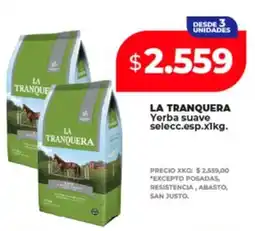 Supermayorista Vital LA TRANQUERA yerba suave selecc.esp. oferta