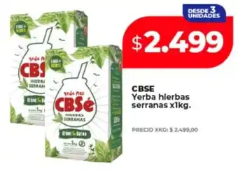 Supermayorista Vital CBSE yerba hierbas serranas oferta