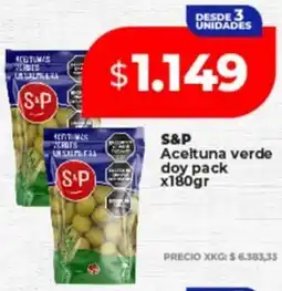 Supermayorista Vital S&P aceituna verde doy pack oferta