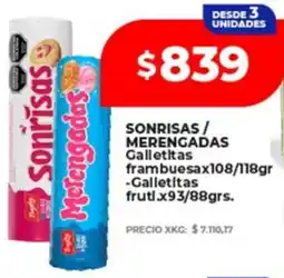 Supermayorista Vital Sonrisas /merengadas galletitas frambuesa oferta