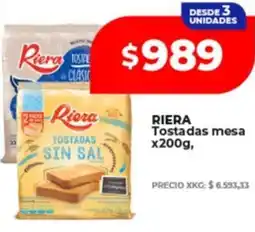 Supermayorista Vital Riera tostadas mesa oferta