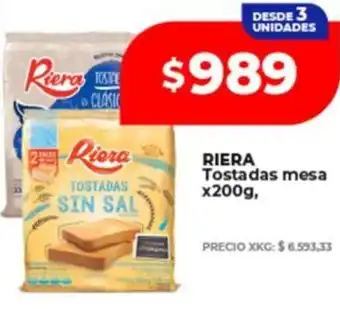 Supermayorista Vital Riera tostadas mesa oferta