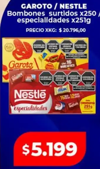 Supermayorista Vital Nestlé garoto / nestle bombones surtidos oferta
