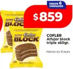Supermayorista Vital Cofler alfajor block triple oferta