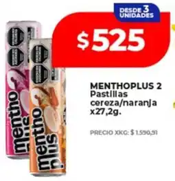 Supermayorista Vital Menthoplus 2 pastillas cereza/naranja oferta