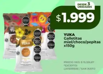 Supermayorista Vital Yuka galletitas miel/choco/pepitas oferta