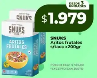 Supermayorista Vital Snuks aritos frutales s/tacc oferta