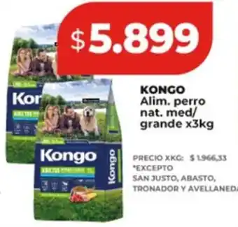 Supermayorista Vital Kongo alim. perro nat. med/ grande oferta