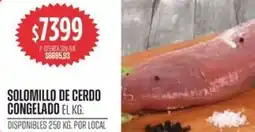 Supermercados Vea Solomillo de cerdo congelado oferta