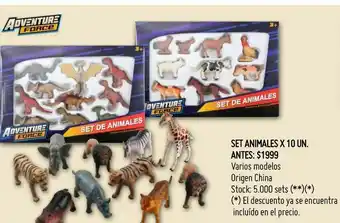 Changomas Set animales x 10 un oferta