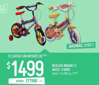 Changomas Bicicleta rodado 12 oferta