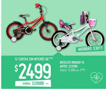 Changomas Bicicleta rodado 16 oferta