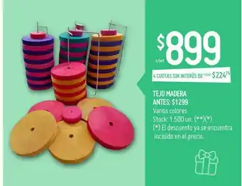 Changomas Tejo madera oferta